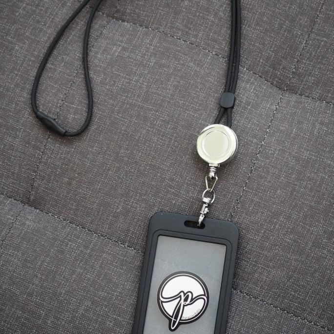 

ready Miniyo lanyard retractable yoyo id card 2sisi cardholder Paracordistic murah