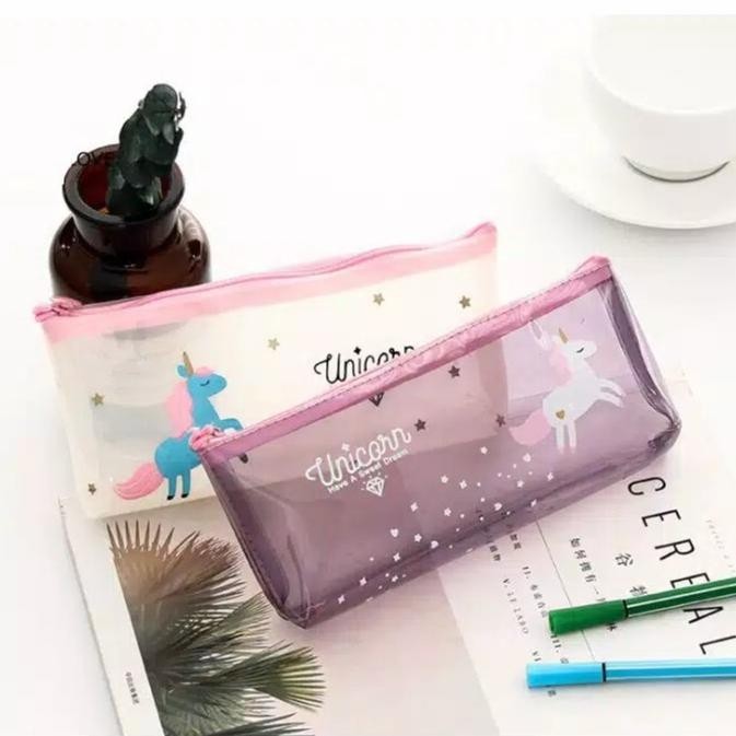 

Ez23 TEMPAT PENSIL UNICORN DREAM TRANSPARANT Hemat