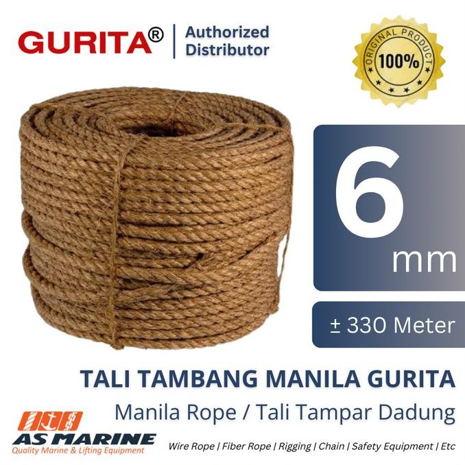

Tali Tambang Manila 6 Mm X 330 Meter 10.5 Kg 3 Strand Tali Tampar Dadung Serat Abaka Gurita Co
