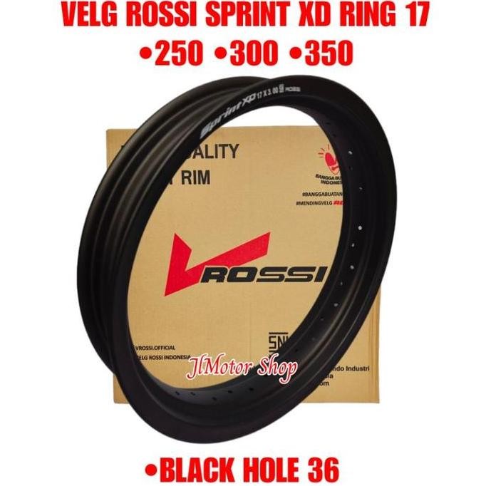 Sepasang Velk Pelek Velg Rossi Ring 17 250 300 350 Tapak Lebar Sprint XD - Velg VRossi Ring 17 250 3