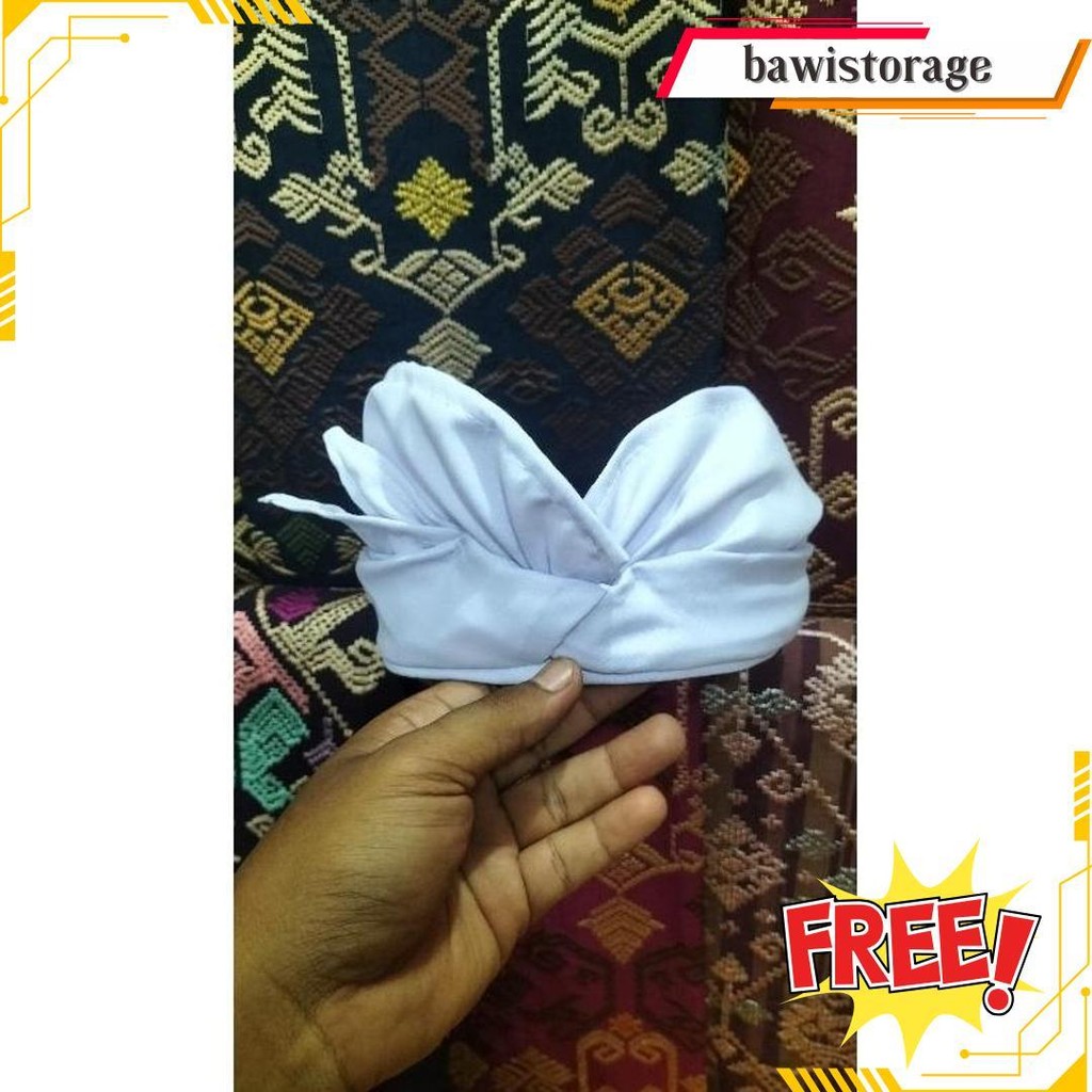Promo Udeng Bali Putih Jadi Dan Setengah Jadi Murah Cod