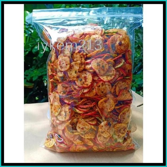 

1KG KRUPUK SEBLAK BANTET KERING/ KRIPIK SEBLAK PEDAS MANTAP BUMBU KENCUR