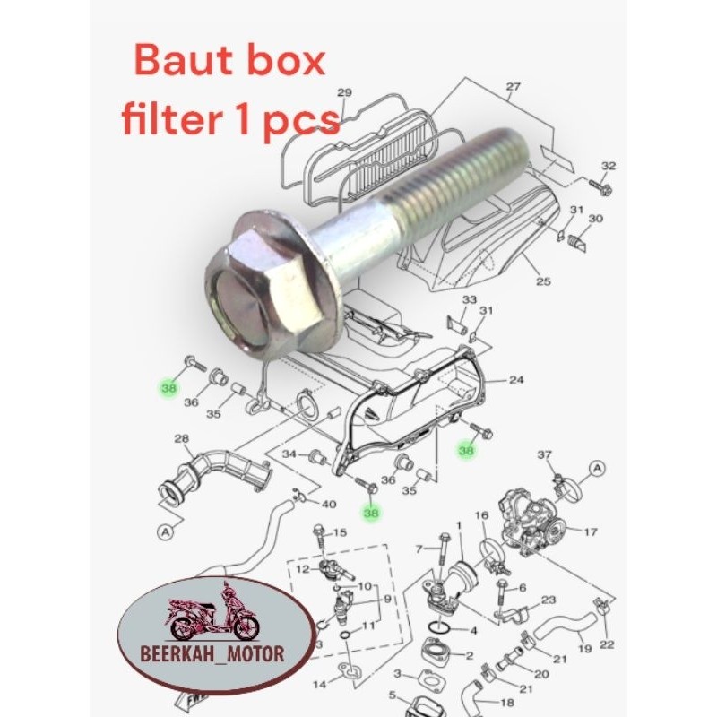 Baut Box Filter Motor MioJ Soul M3 Mio GT 1pcs