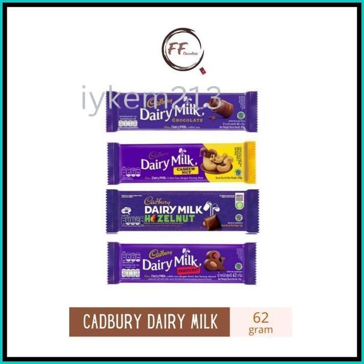 

COKLAT CADBURY DAIRY MILK 62GR !!!