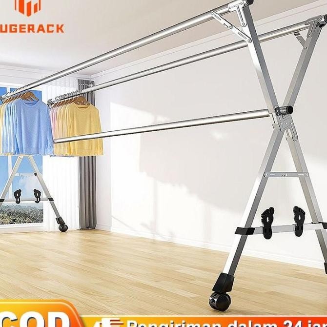 Jemuran Dengan Roda Jemuran Baju Lipat Stainless Jemuran Hanger