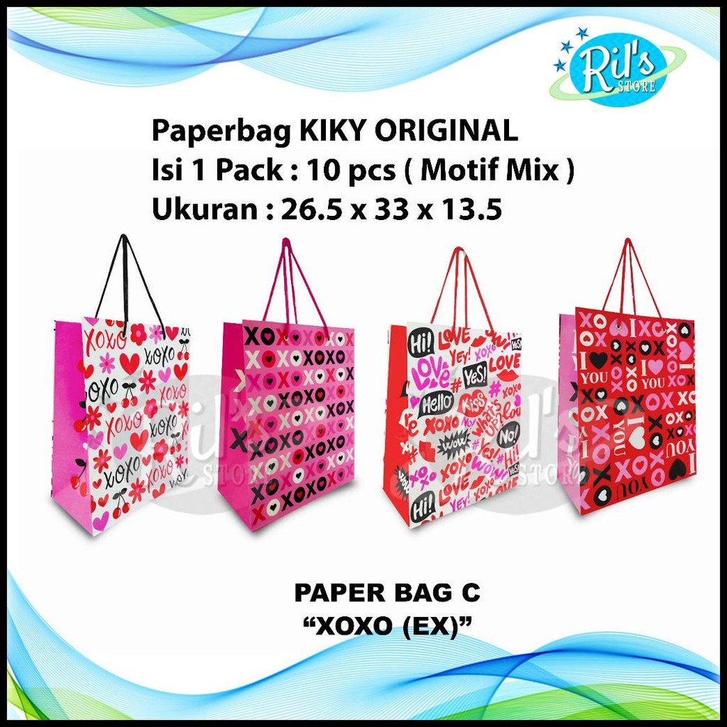 

Ready Paperbag Motif Glossy Kiky C - Original 1 Pack ( 10 Pcs ) / Shopping Bag {Terlaris|Best Seller}