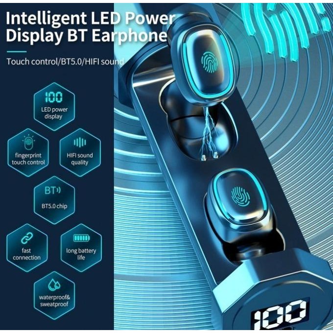 Sale Oppo A31 Headset Bluetooth Earphone Led True Wireless Sport