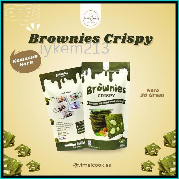 

BROWNIES CRISPY MATCHA/COOKIES BROWNIES ALMOND (50 GRAM)