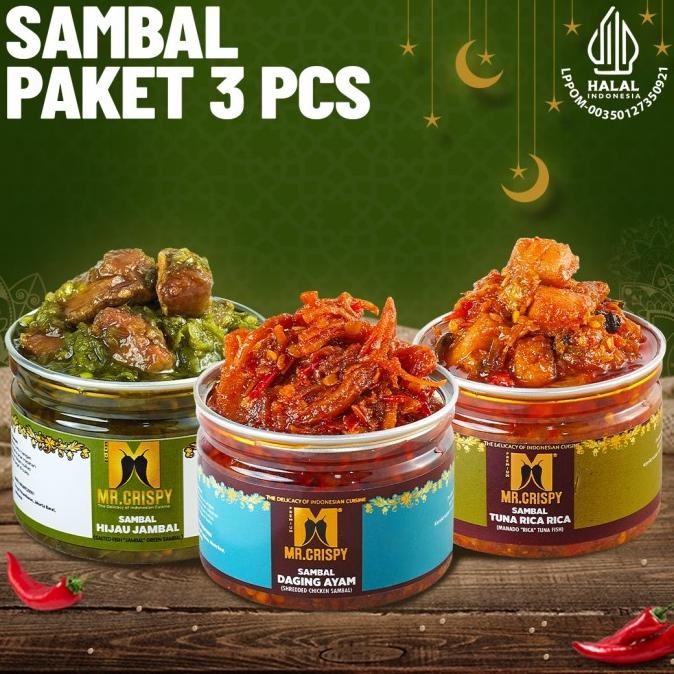 

Sale Paket Sambal 3Pcs Hemat Mr Crispy