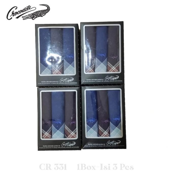 ready  Sapu Tangan Pria Crocodile 3 in 1