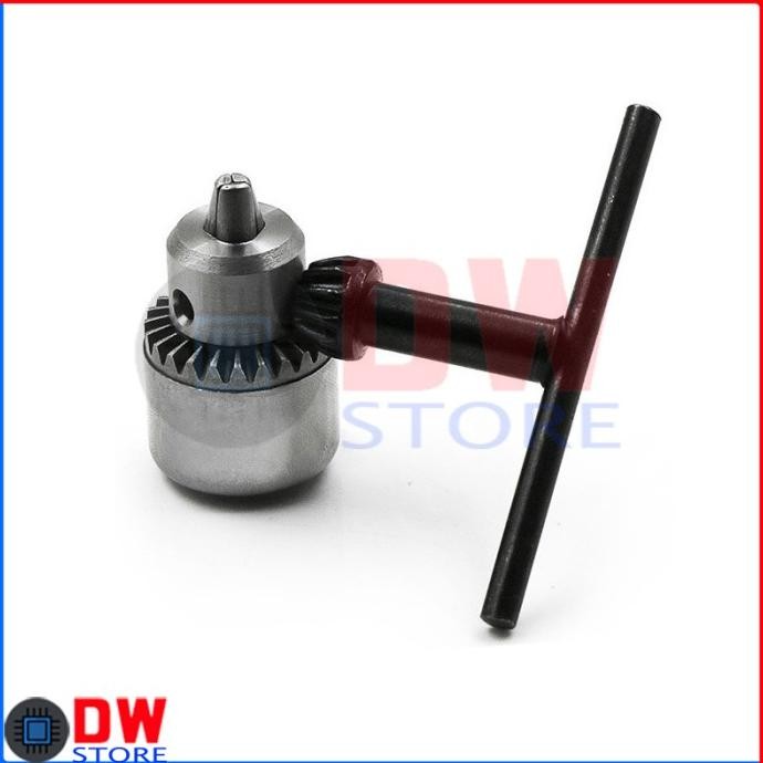Drill Chuck Kepala Bor 4mm 6.5mm 0.3-4mm 0.3-6.5mm JT0 JTO + Kunci murah