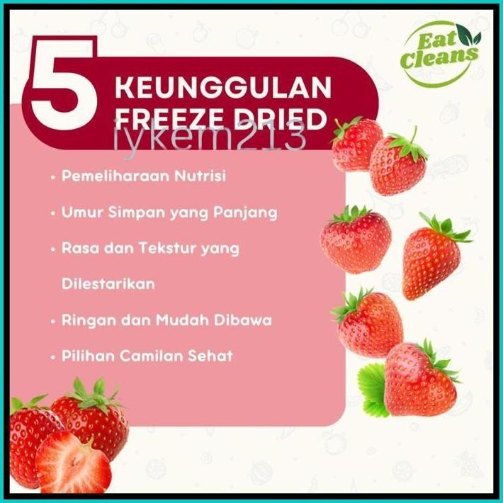 

(HALAL) FREEZE DRIED FRUIT STRAWBERRY - SNACK SEHAT BUAH STRAWBERRY KERING - HEALTHY SNACK DRIED FRUIT - SNACK DIET SEHAT RENDAH KALORI DAN BEBAS LEMAK
