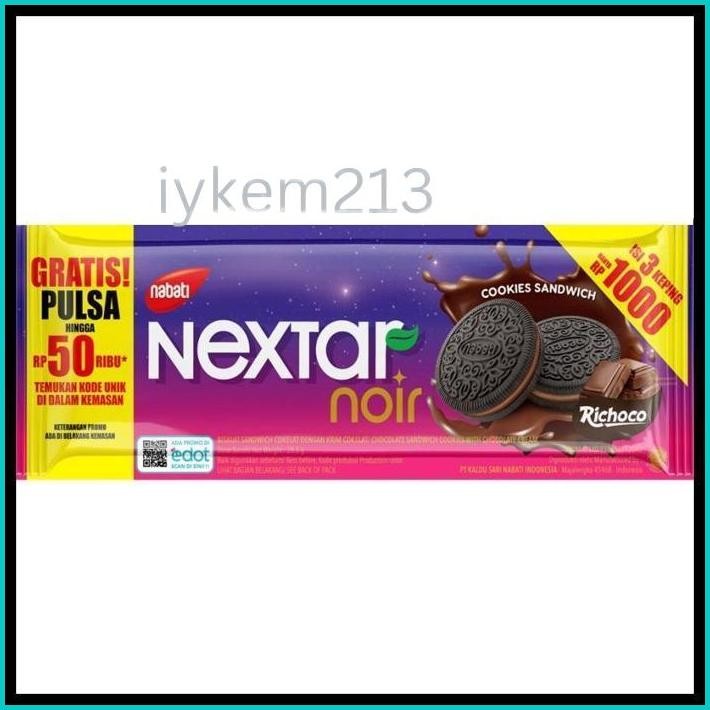 

NEXTAR NOIR RICHOCO 28.5 GRAM COKLAT COOKIES RENCENG 1000 GRATIS PULSA 28 5 GR SNACK MAKANAN RINGAN CEMILAN ANAK GROSIR MURAH KILOAN BISKUIT KUE