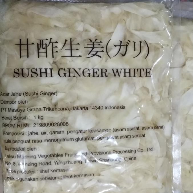

Sale Sushi Ginger White/ Sushi Gary / Acar Jahe 1 Kg