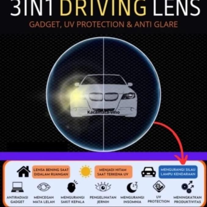 ready  kacamata pria progresif bluecromic drive original minus baca plus pria