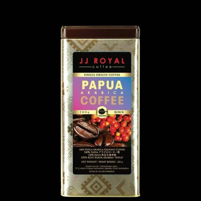

Promo Coffee/Kopi Jj Royal Papua Arabica Bubuk 200Gr Tin