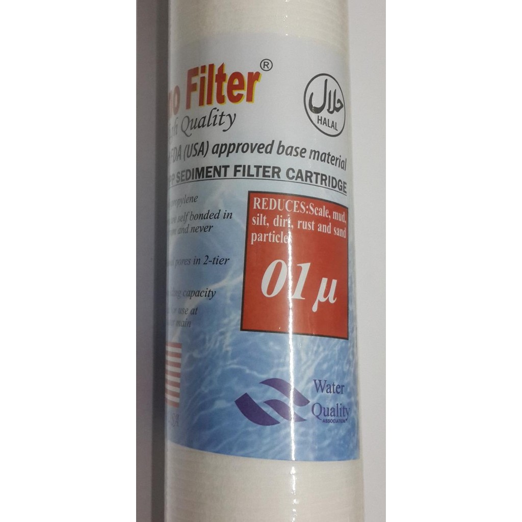 Nano Cartridge Filter Air / Water Filter 10 " 0,1 U (Mikron) Co