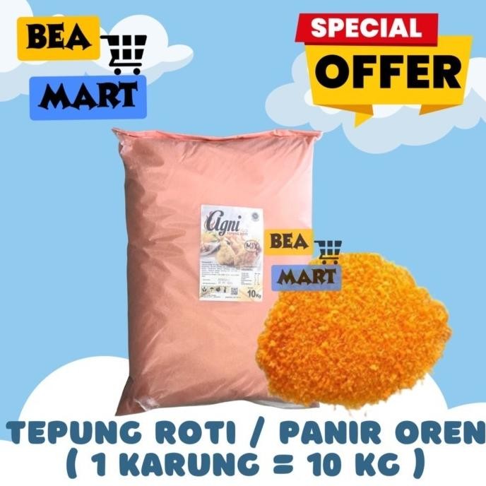 

Promo Tepung Roti Agni Oren 10Kg | Tepung Panir / Panko Bread Crumb Breadcrumb Orange 10 Kg