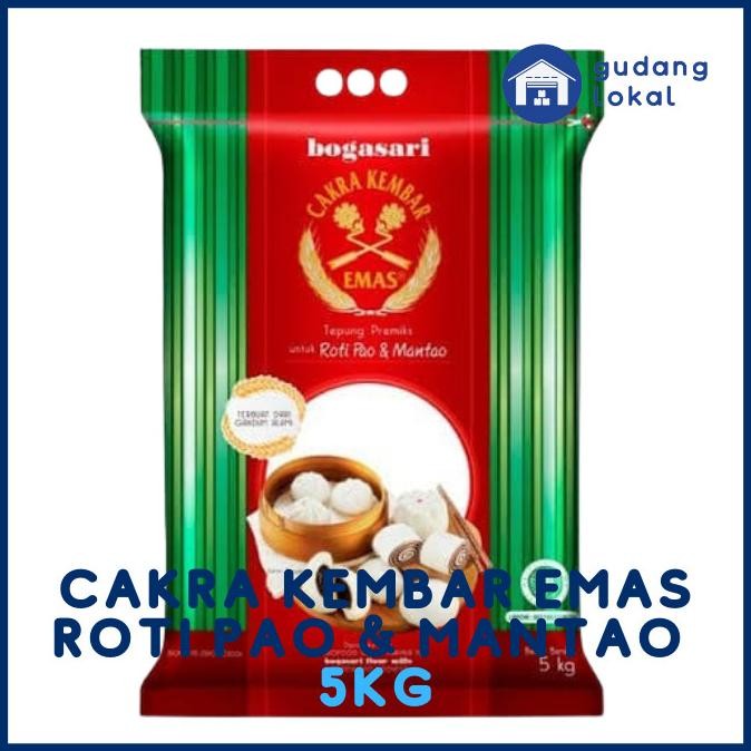 

Murah Tepung Terigu Cakra Kembar Emas Roti Pao & Mantao 5 Kg