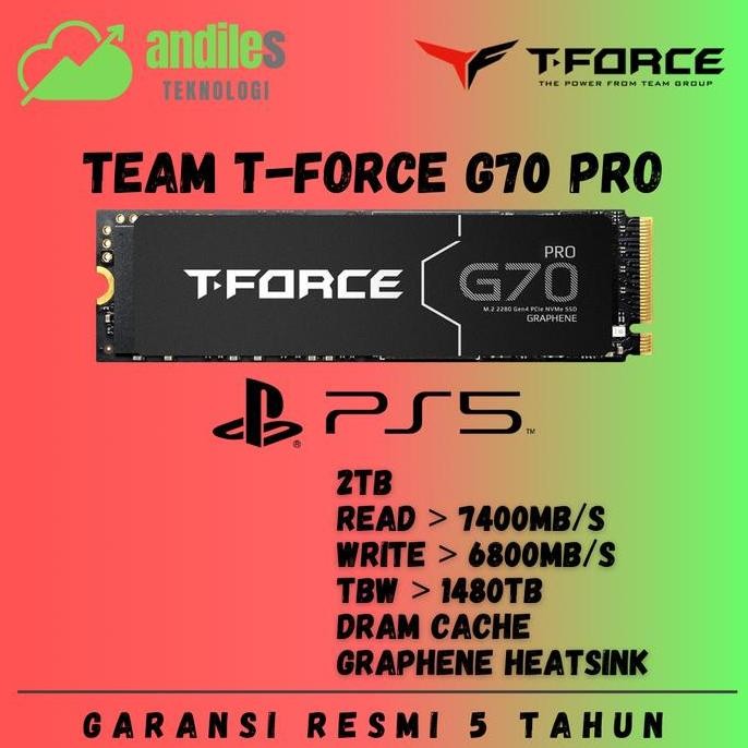 

Promo Team G70 Pro 2Tb Heatsink - Team G70 Pro 2Tb Graphene - Ssd Ps5 2Tb - Garansi Resmi