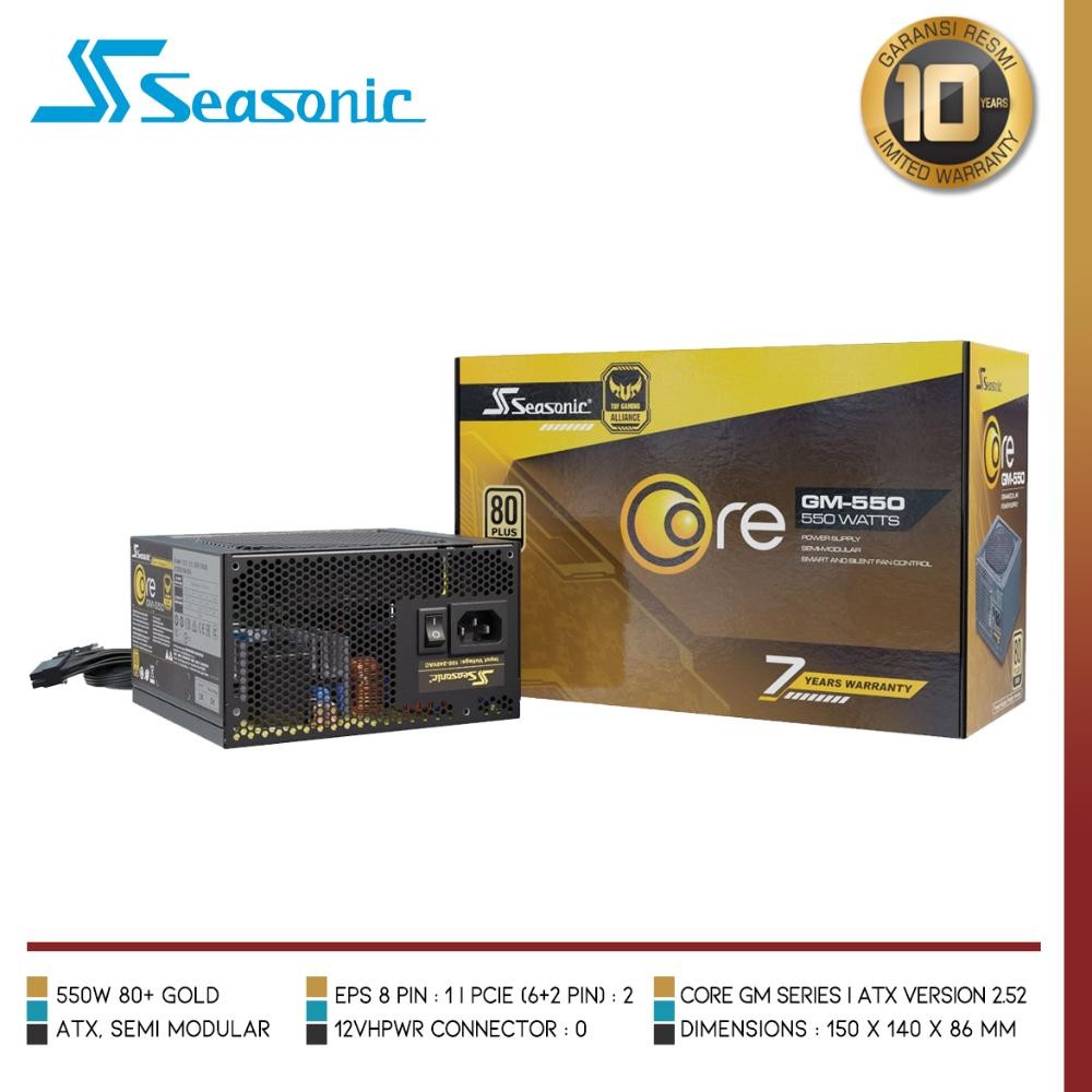 SEASONIC CORE GM-550 | PSU 550W 80+ Gold Se Modular