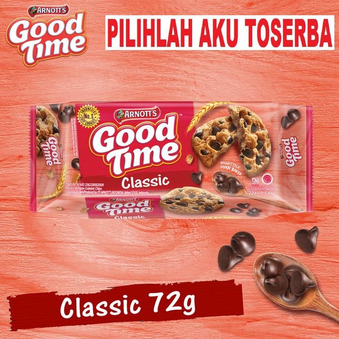 

Promo Arnott'S Good Time Cookies Classic 72 Gr - ( Harga 1 Karton )
