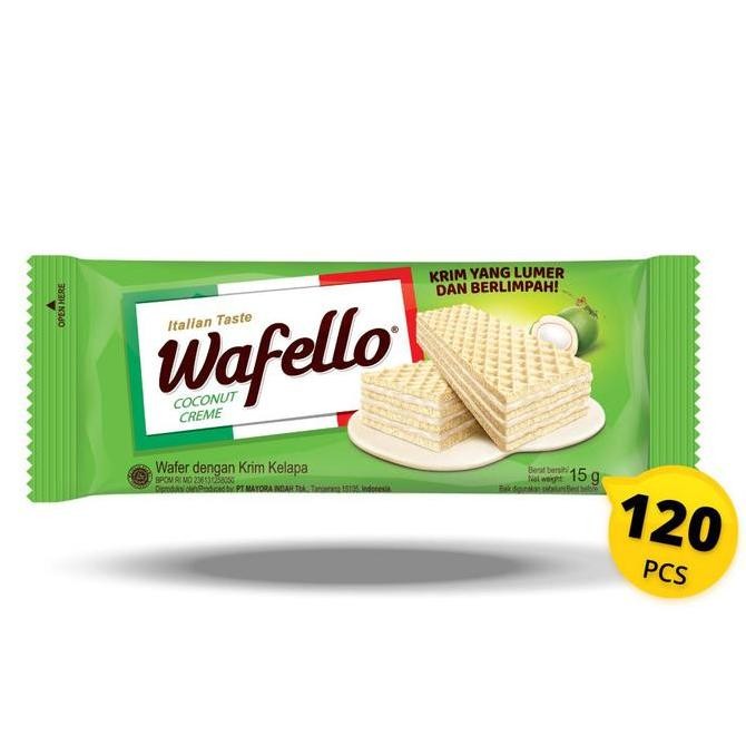 

Grosir 1 Karton Wafello Coconut Creme 15 Gram
