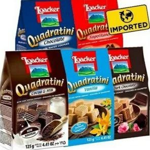 

Murah Loacker Quadratini 125Gram Wafer Snack Import Biskuit Coklat Cokelat