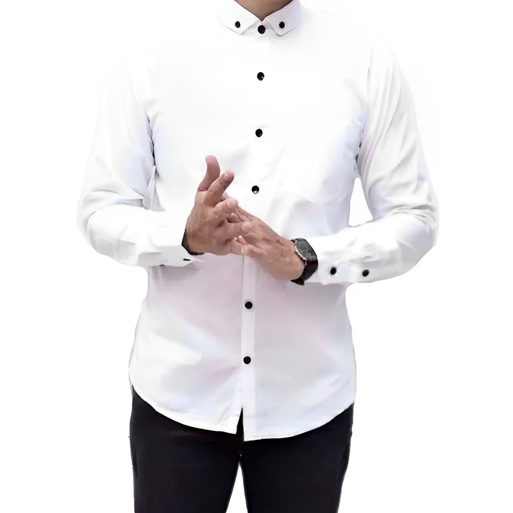 Promo Kemeja Polos Pria Dewasa Lengan Panjang Polosan Cowok Slimfit Jumbo Premium Adem Kota Medan