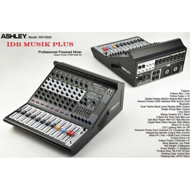 Promo Power Mixer 8 Channel Ashley Nr10000 Nr 10000 Original Ashley