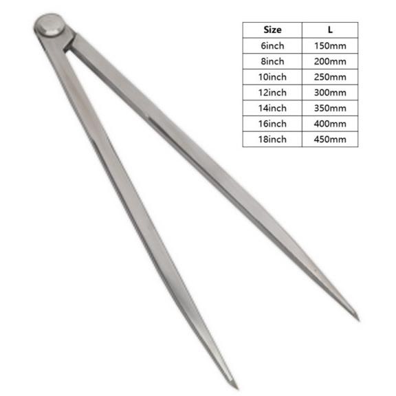 

Terbaru! Jangka Besi 10" Solar Caliper Divider Lurus Square Leg 10 Tanpa Wings