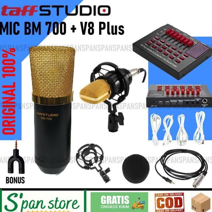 Produk Baru Paket Bm800 Soundcard V8 Original Taffware Termurah - V8 Plus