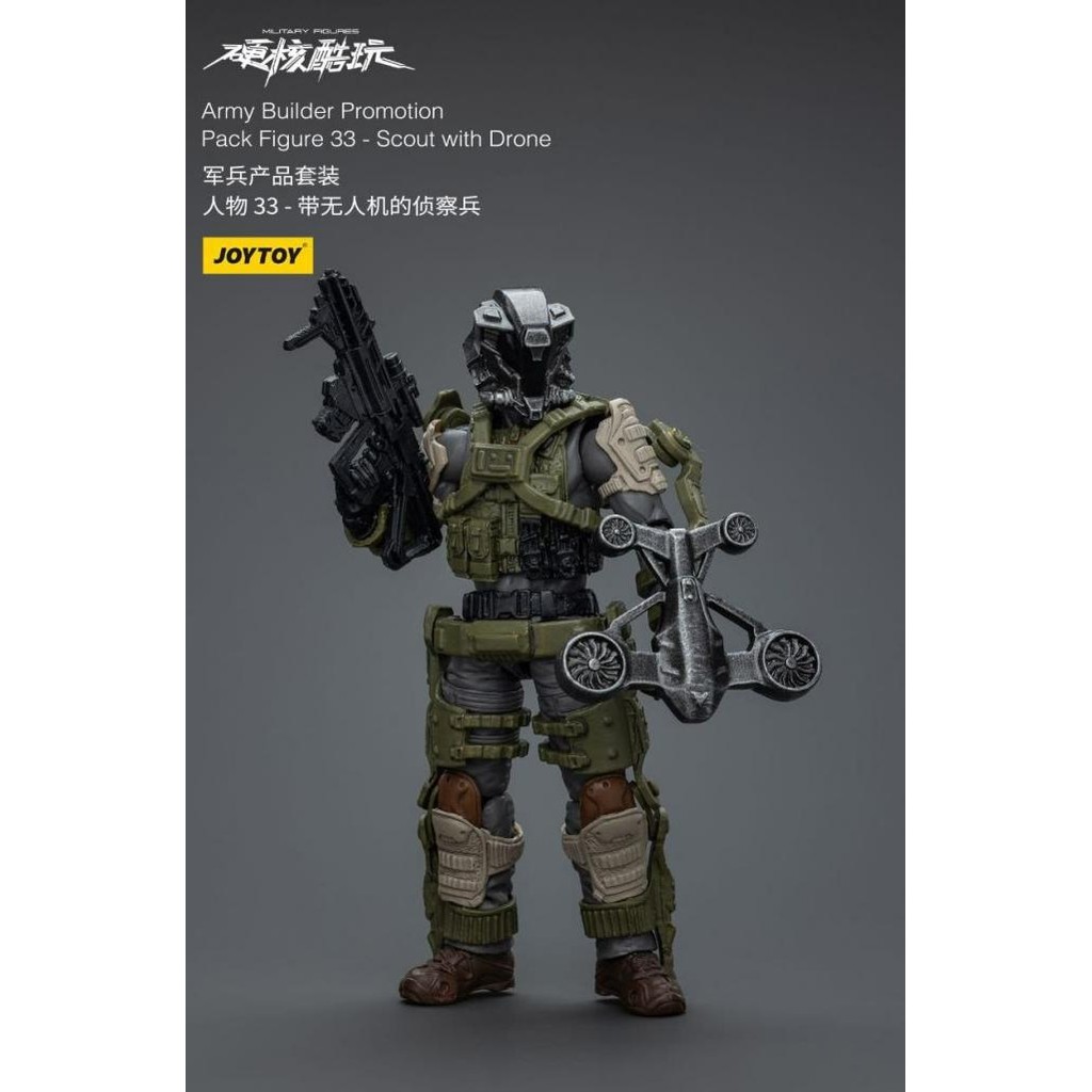 JT1521 ARMY BUILDER PROMOTION PACK FIGURE 33 -SCOUT WITH DRONE JOYTOY ACTION FIGURE 1/18