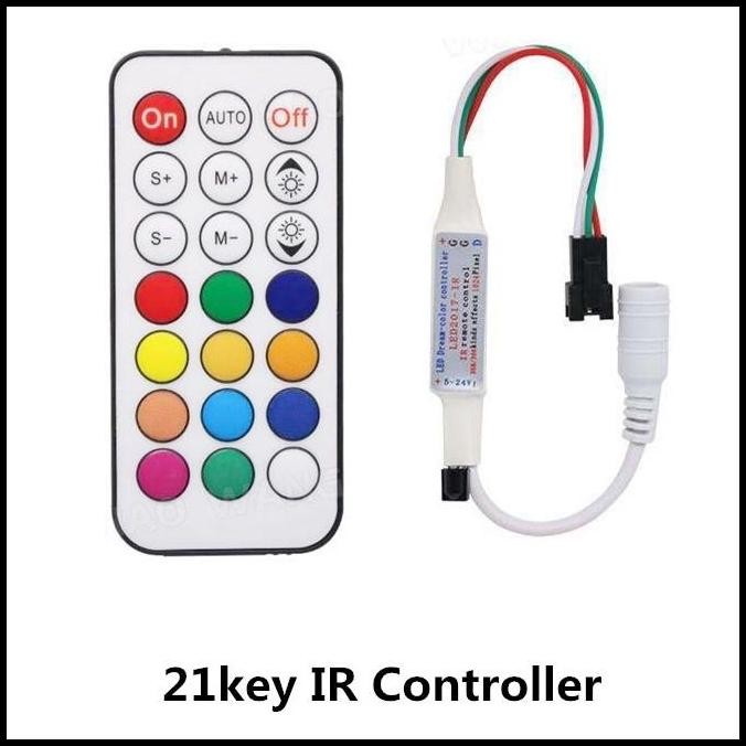 Modul Remot Led Strip Rgb Remote Rf Controller Lampu Rf21 Ws2811 Ws2812B