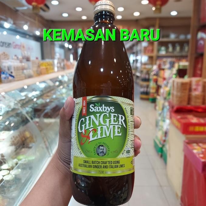 

Saxbys Ginger Lime & Bitters Soft Drink 750Ml Minuman Soda Jahe Lemon