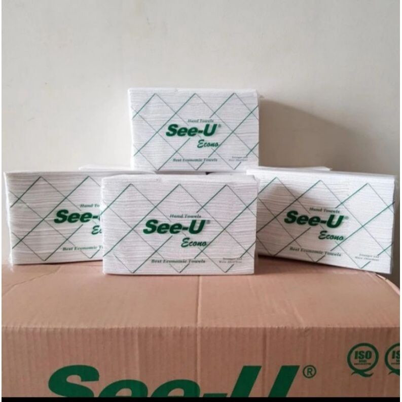 1 Dus Tissue See-U See U Hand Towel Econo Green Hijau Cuci Tangan