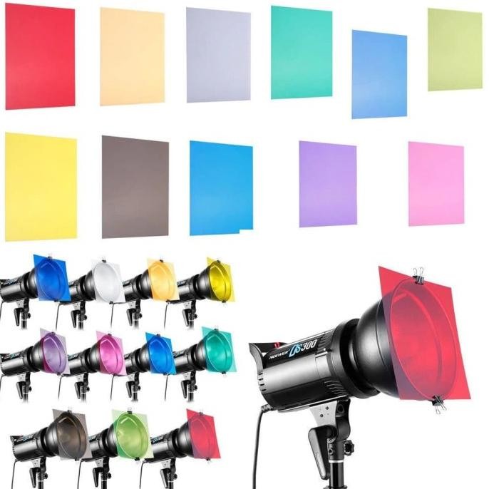 

ASLI 30X30CM PACK OF 11 TRANSPARENT COLOR CORRECTION LIGHTING GEL FILTERS