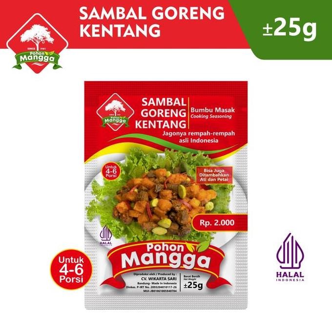 

(1 Renceng/ 10 Pcs) Bumbu Sambal Goreng Kentang Cap Pohon Mangga nUg