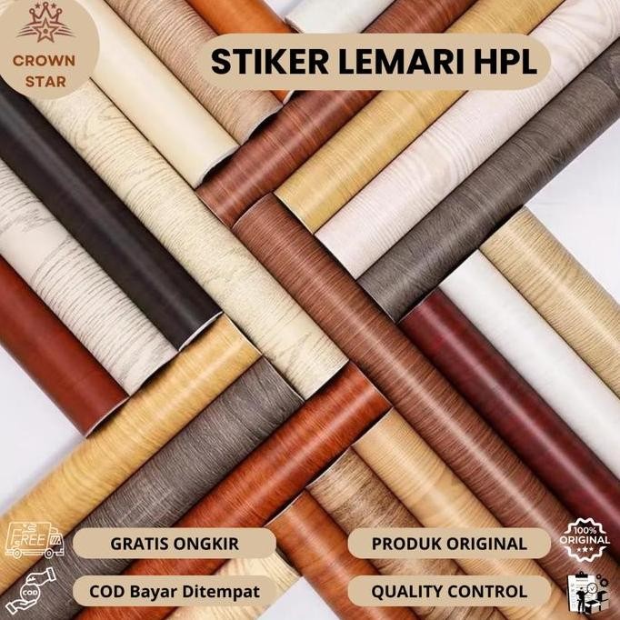 TERBARU CROWN STAR - WALLPAPER STIKER LEMARI HPL STICKER LEMARI SERBAGUNA STIKER LEMARI PINTU HPL ST