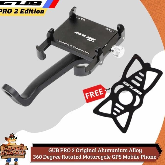 ASLI GUB PRO 2 - HOLDER GUB PRO 2 - PHONE HOLDER HP MOTOR ALUMUNIUM ALLOY