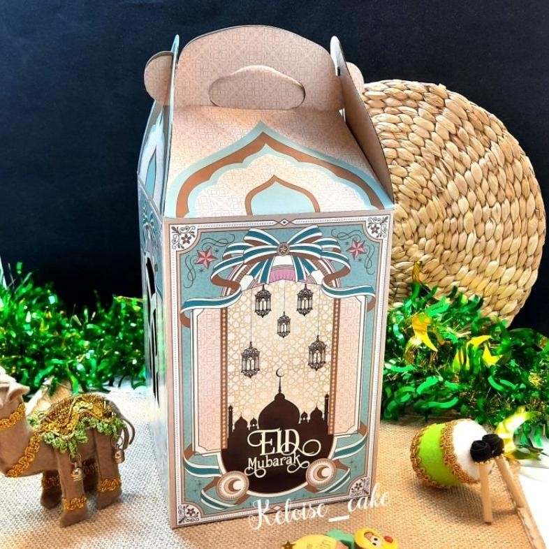 

( isi 5 pcs / @ 10.500 ) BOX/DUS KUE KERING IDUL FITRI ISI 3 TOPLES 500 GR