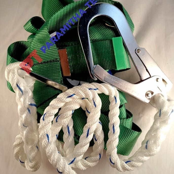 Miliki Safety Belt Full Body Harness Single Big Hook Sabuk Pengaman Gcl Asli