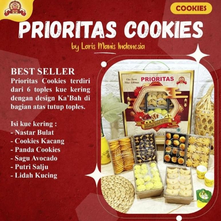 

Laris manis Prioritas - kuker Favorite - Favorite cookies - parcel kue kering - bingkisan idul fitri
