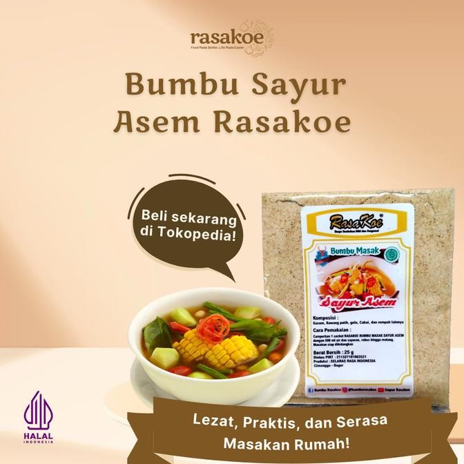 

Bumbu Masak RasaKoe Sayur Asem Non Msg nUg