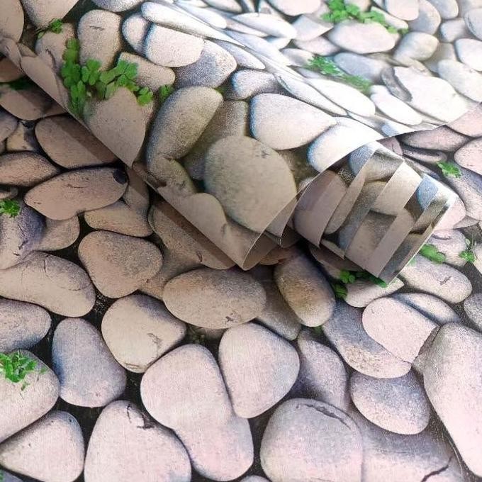 TERBARU WALLPAPER DINDING STICKER DINDING BATU MARMER MARBLE  KERIKIL TERBARU