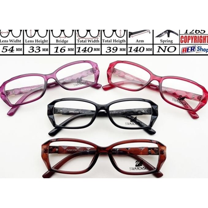 new frame minus - frame swarovski - kacamata minus - frame cewek minus