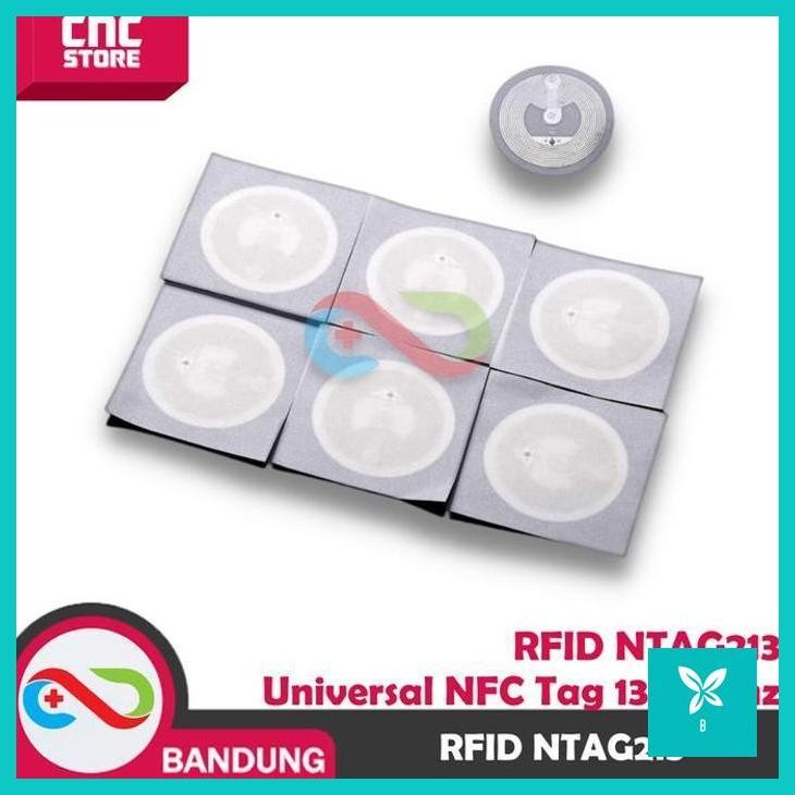 

| CNS | RFID NTAG213 UNIVERSAL NFC TAG 13.56MHZ ISO14443A STICKER LABEL RF