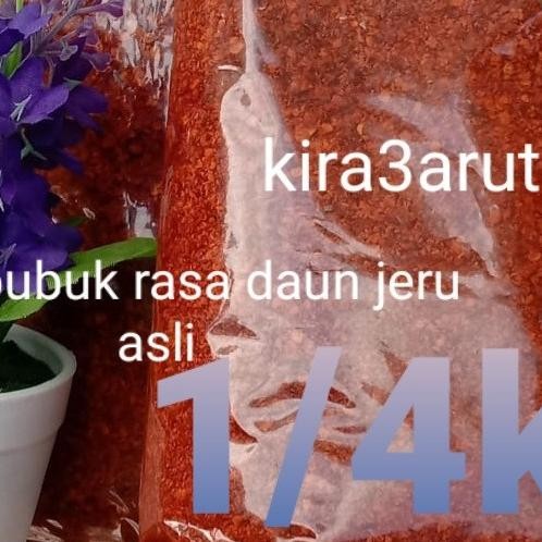 

cabe bubuk rasa daun jeruk asli 1/4 kg nUg