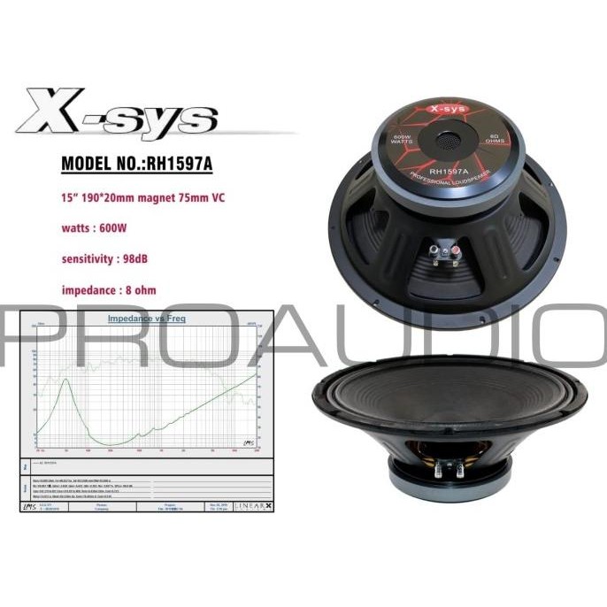 Speaker Komponen X-Sys X Sys Rh1597A Rh 1597 A Rh 1597A Original New Stok