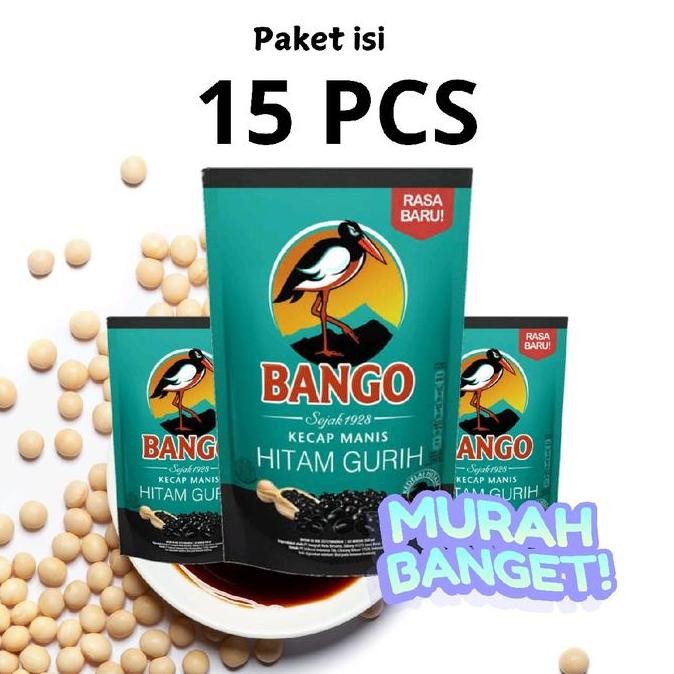 

Kecap Bango Hitam Gurih 55 gr - 15 pcs, Kecap manis untuk Makanan - Saos, Asin, EXP panjang nUg